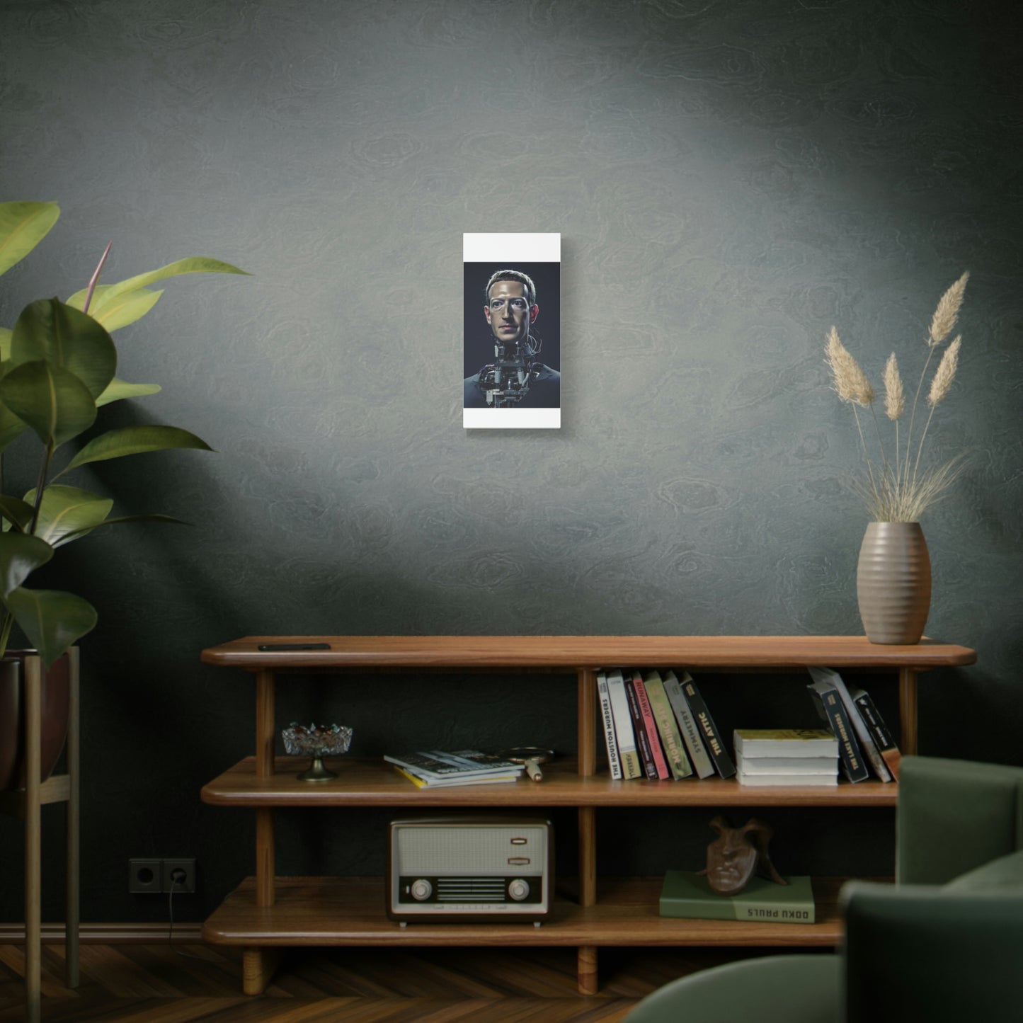 "Zucktron: The Evil Overlord" Robot Canvas