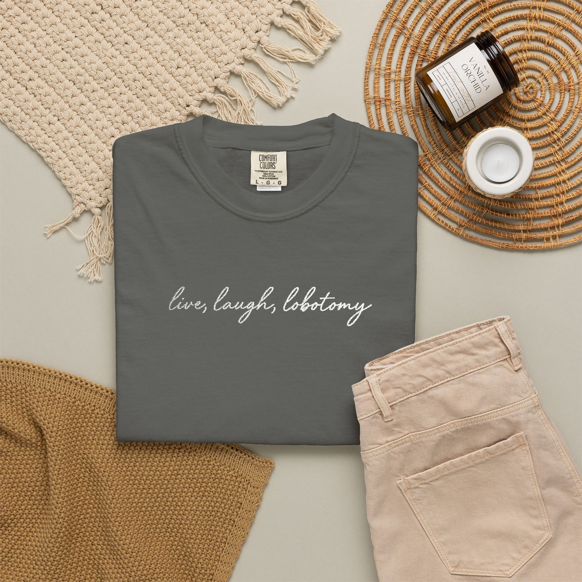 Live Laugh Lobotomy - Embroidered Tee