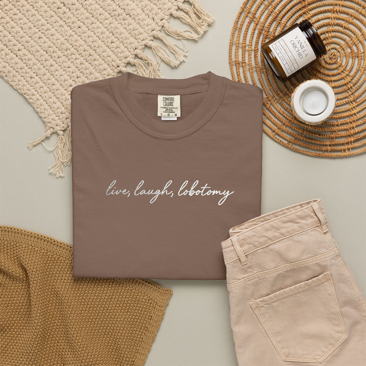 Live Laugh Lobotomy - Embroidered Tee