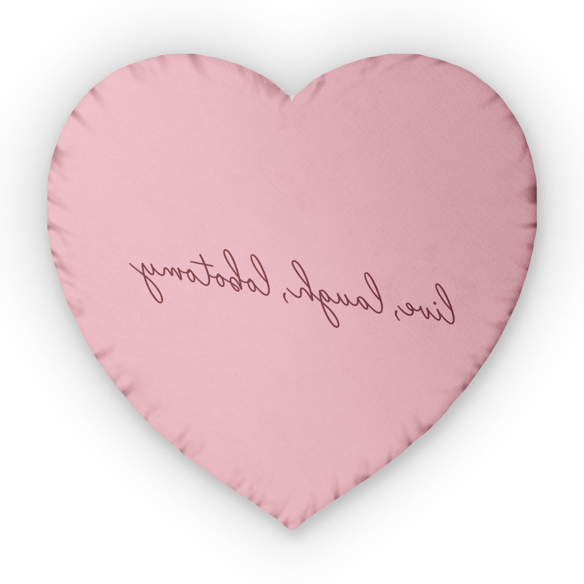 Live Laugh Lobotomy Heart Pillow - Pink