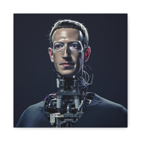 "Zucktron: The Evil Overlord" Robot Canvas