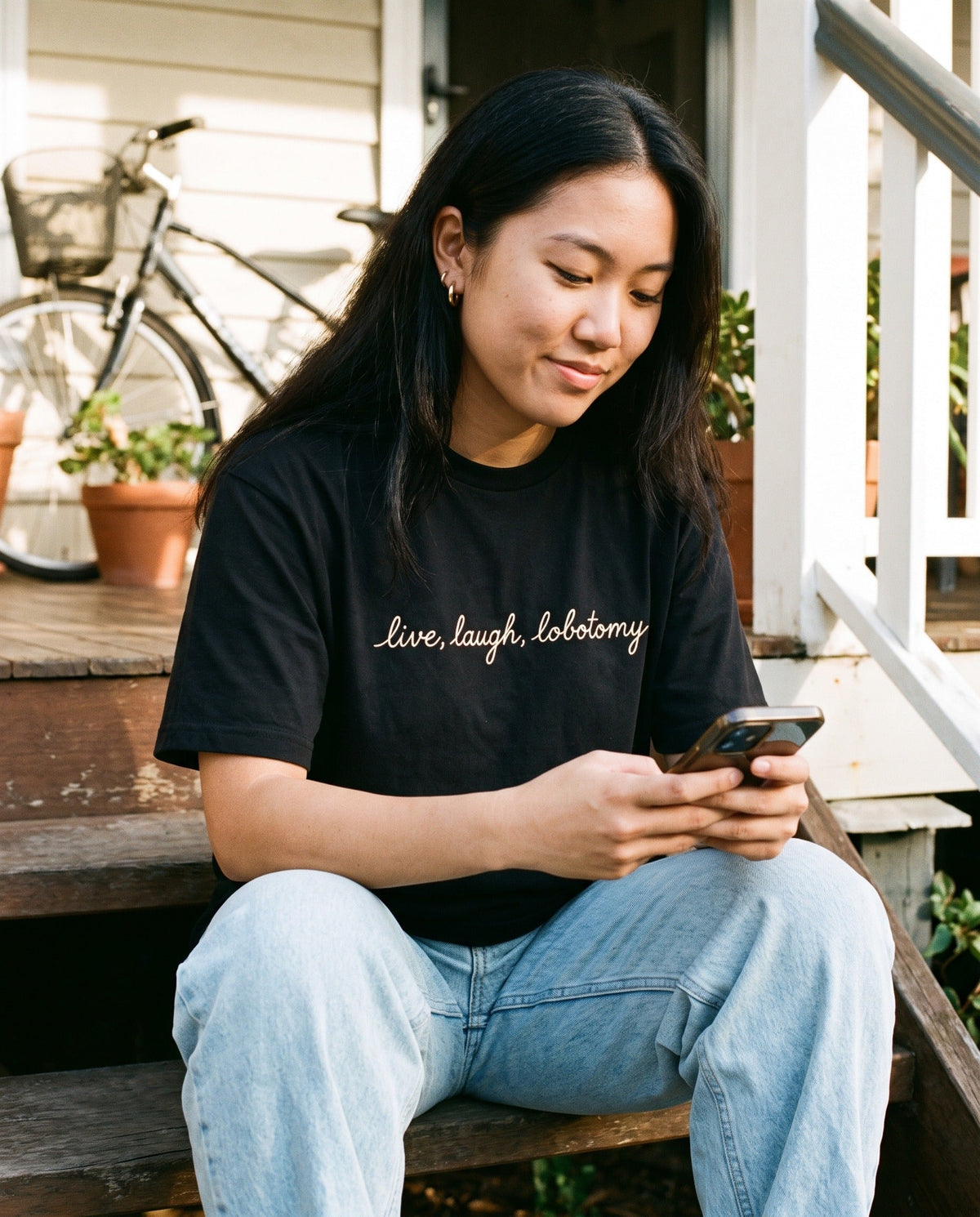 Live Laugh Lobotomy - Embroidered Tee