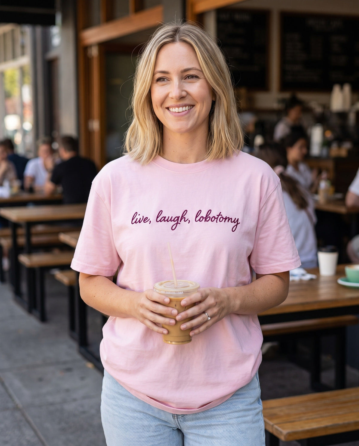 Live Laugh Lobotomy - Embroidered Tee