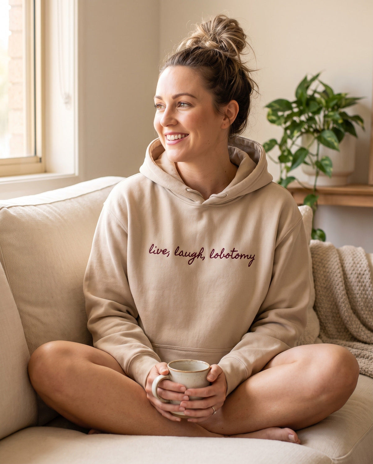 Live Laugh Lobotomy - Embroidered Hoodie