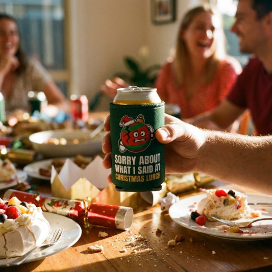Sorry About What I Said At Christmas Lunch stubby cooler